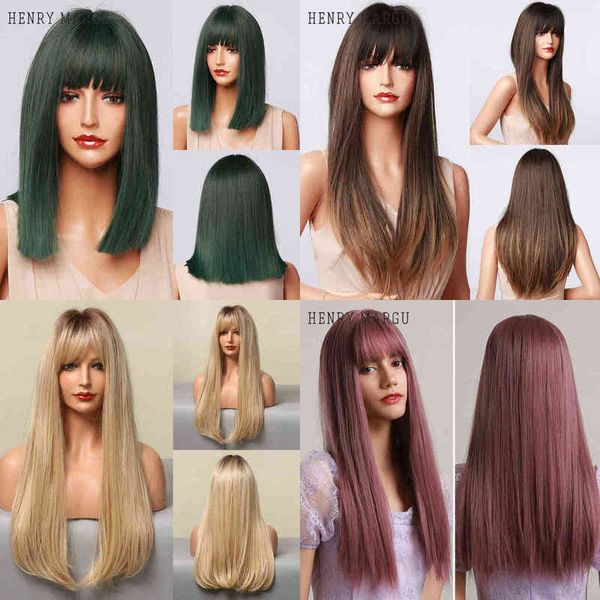 hair synthetic wigs cosplay henry margu dark brown medium long bob synthetic wigs with bangs layered hair natural straight for women high te, Black
hair synthetic wigs cosplay henry margu dark brown medium long bob synthetic wigs with bangs layered hair natural straight for women high te, Black
