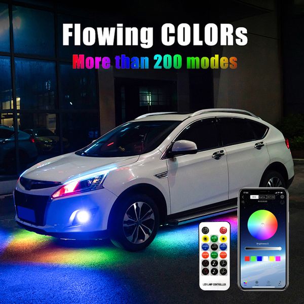 rgb exterior car led strip app remote control led strip under car tube underglow underbody system neon light
rgb exterior car led strip app remote control led strip under car tube underglow underbody system neon light