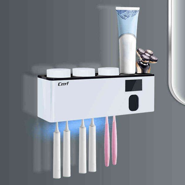 intelligent toothbrush sterilizer wall mounted ultraviolet sterilization multifunctional shelf without punching