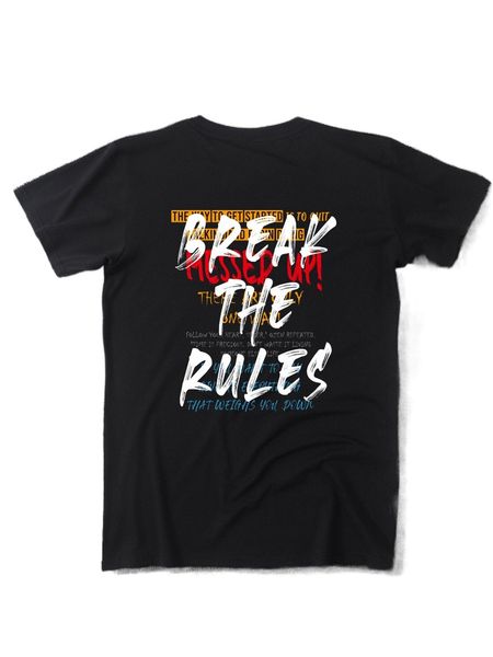 men slogan graphic tee d1jj#, White;black