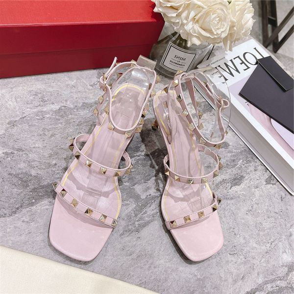 womens shoes sheepskin with rivet decorative sandals new open toe stiletto heels size 34-42, Black
womens shoes sheepskin with rivet decorative sandals new open toe stiletto heels size 34-42, Black
