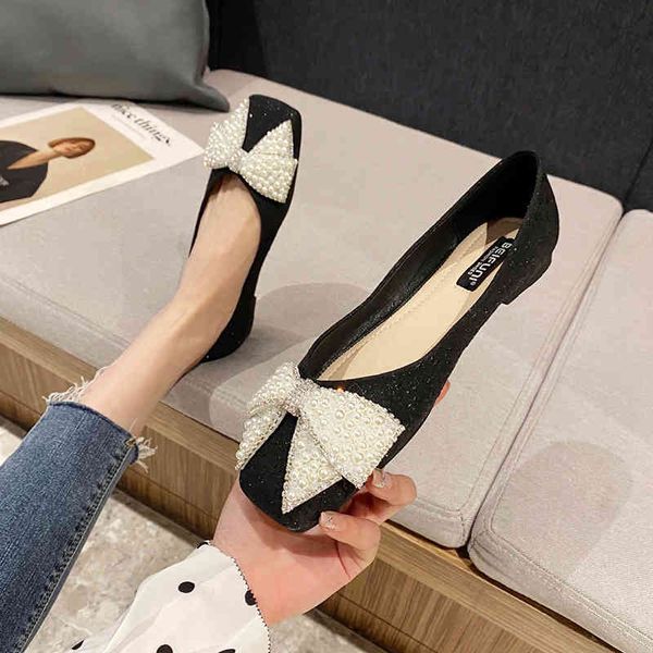 sandals style temperament sweet square bow flat shoes low heel shallow mouth soft leather bottom versatile single shoes women's 96pg, Black
sandals style temperament sweet square bow flat shoes low heel shallow mouth soft leather bottom versatile single shoes women's 96pg, Black