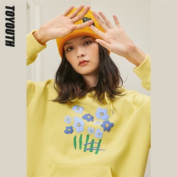 toyouth women sweatshirts with hat winter long sleeve o neck loose hoodies yellow black flower print chic casual pullovers 220509, White
toyouth women sweatshirts with hat winter long sleeve o neck loose hoodies yellow black flower print chic casual pullovers 220509, White