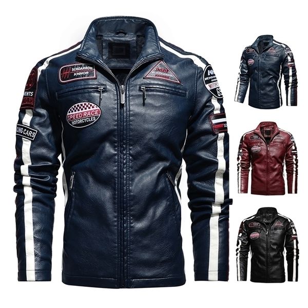aliksada men autumn winter fashion motor biker leather jackets coat men vintage style patchwork pu faux leather jackets men 201127, Black
aliksada men autumn winter fashion motor biker leather jackets coat men vintage style patchwork pu faux leather jackets men 201127, Black