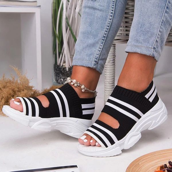 women's sport sandals platform summer shoes for women flats open toe slip-on casual shoe thick bottom sandals ladies sneakers, Black
women's sport sandals platform summer shoes for women flats open toe slip-on casual shoe thick bottom sandals ladies sneakers, Black