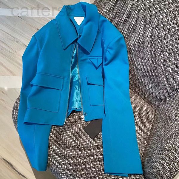 women's jackets designer correct bv green early spring new triangular pocket label casual short shoulder pad lapel jacket women qedn, Black;brown
women's jackets designer correct bv green early spring new triangular pocket label casual short shoulder pad lapel jacket women qedn, Black;brown