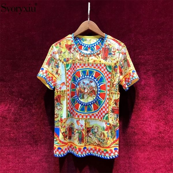 svoryxiu summer women's cotton tshirt runway baroque printing diamond vintage women tshirt t200110, White
svoryxiu summer women's cotton tshirt runway baroque printing diamond vintage women tshirt t200110, White