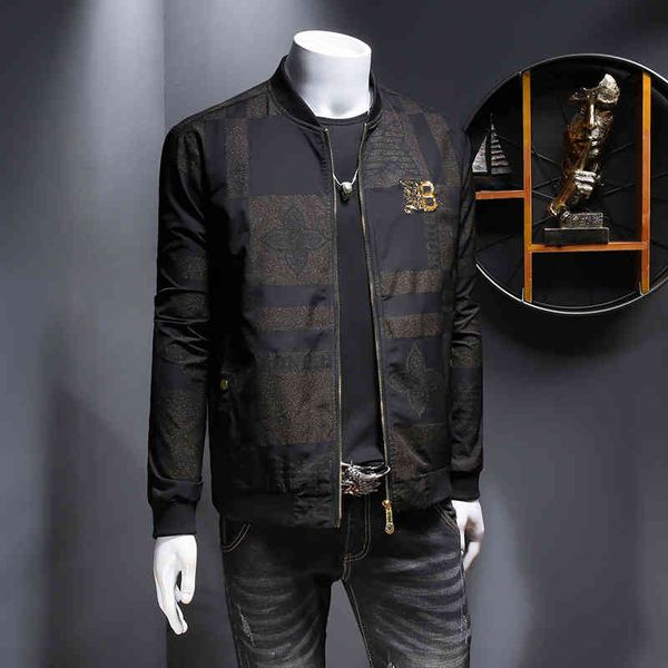 men's luxury fashion brands menswear and new trend printed casual jacket, Black 
men's luxury fashion brands menswear and new trend printed casual jacket, Black