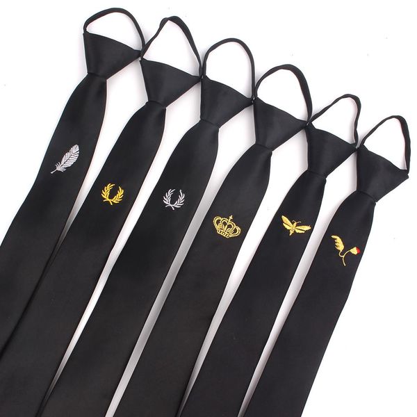 black zipper neck ties embroidery cartoon necktie for men women suits boys slim gravatas simple lazy person tie, Blue;purple
black zipper neck ties embroidery cartoon necktie for men women suits boys slim gravatas simple lazy person tie, Blue;purple