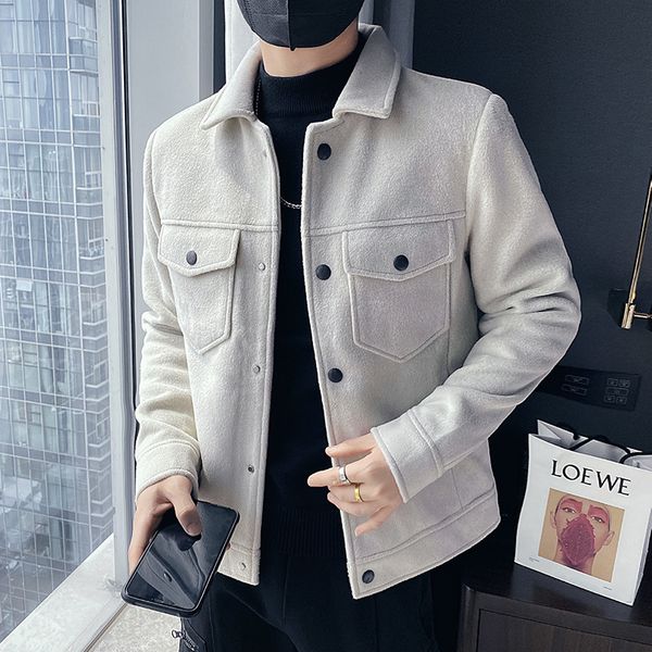 men's suits & blazers winter woolen jacket men casual business 220823, White;black
men's suits & blazers winter woolen jacket men casual business 220823, White;black