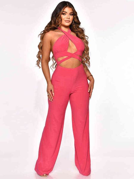 cross halter backless wide leg jumpsuit summer lace up waist band cut out beach overalls elegant fashion business playsuit, White
cross halter backless wide leg jumpsuit summer lace up waist band cut out beach overalls elegant fashion business playsuit, White