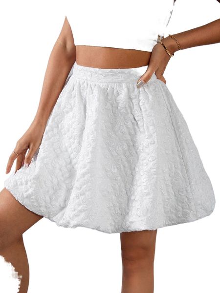 high waist textured flare skirt l1yt#, Black