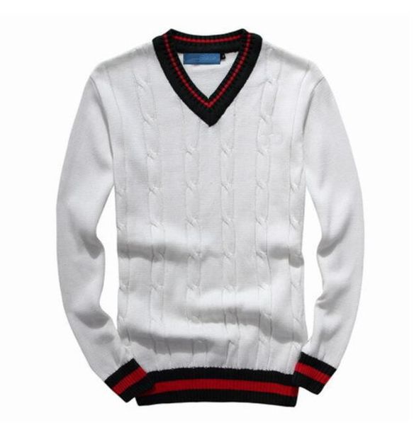 men's sweater thickened knit winter classic men's button-down v-neck fashion clash bottom sweater pullover spring and autumn small, White;black
men's sweater thickened knit winter classic men's button-down v-neck fashion clash bottom sweater pullover spring and autumn small, White;black