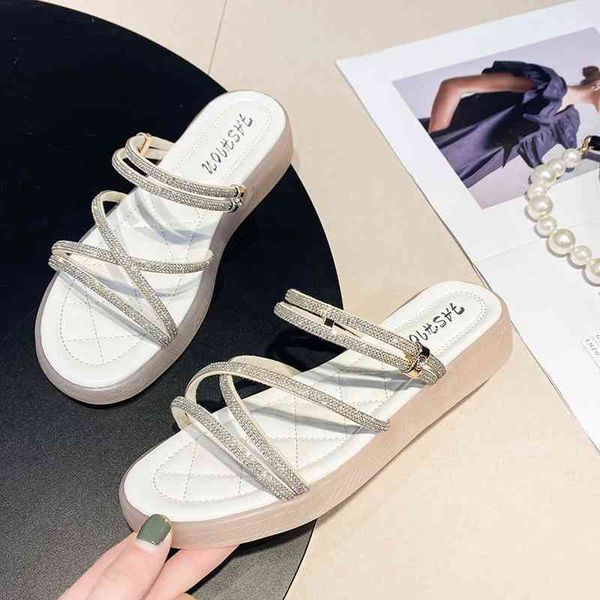 women's summer new sandals casual flat bottom two 2022 brand luxury fashion design ladies slippers, Black
women's summer new sandals casual flat bottom two 2022 brand luxury fashion design ladies slippers, Black