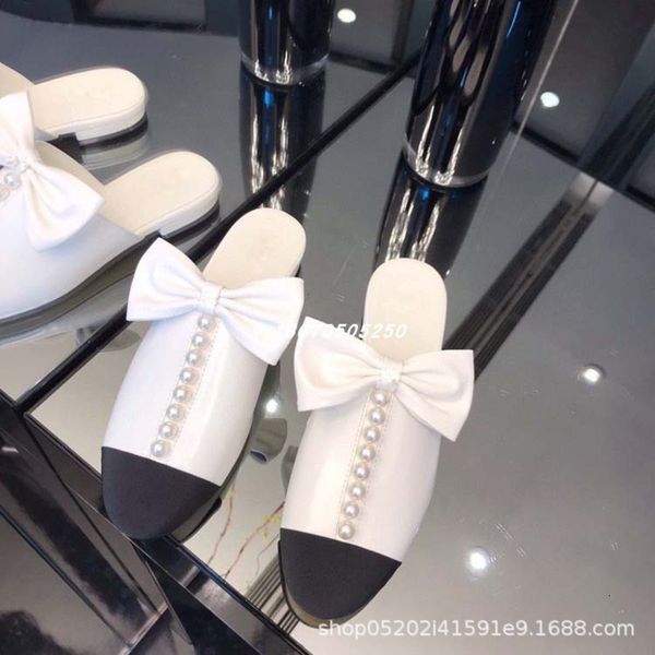 slippers pearl baotou half slippers women's summer fashion leisure bow muller shoes flat bottom, Black
slippers pearl baotou half slippers women's summer fashion leisure bow muller shoes flat bottom, Black