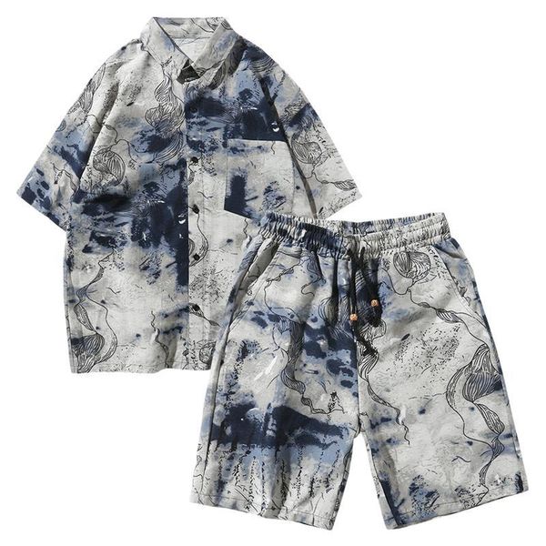 men's tracksuits 5xl tracksuit male 2022 men clothing sportswear set fitness summer print shorts+t shirt suit 2 pieces sets plus size, Gray 
men's tracksuits 5xl tracksuit male 2022 men clothing sportswear set fitness summer print shorts+t shirt suit 2 pieces sets plus size, Gray