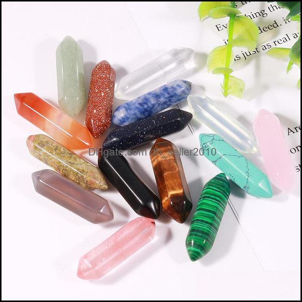stone hexagon prism ornaments natural rose quartz turquoise chakra stones pillar hand handle pieces diy necklace ac dhseller2010 dh0j3, Black
stone hexagon prism ornaments natural rose quartz turquoise chakra stones pillar hand handle pieces diy necklace ac dhseller2010 dh0j3, Black