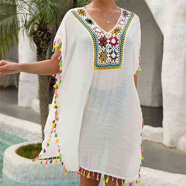 tassel beach cover up dresses woman summer 2021 pareo sarong white crochet flower coverups female tunics vocation cover-up y220419
tassel beach cover up dresses woman summer 2021 pareo sarong white crochet flower coverups female tunics vocation cover-up y220419