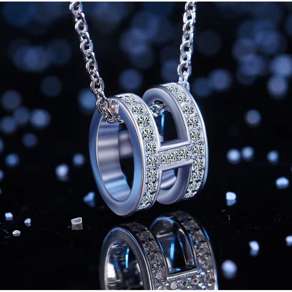 exquisite fashion fashion brand h women's necklace pendant personalized simple valentine's day gift live hot, Silver
exquisite fashion fashion brand h women's necklace pendant personalized simple valentine's day gift live hot, Silver