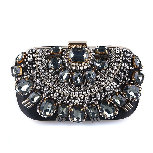handbags dinner bag pure handmade evening beaded rhinestone banquet hand-held women party handbag, Black
handbags dinner bag pure handmade evening beaded rhinestone banquet hand-held women party handbag, Black