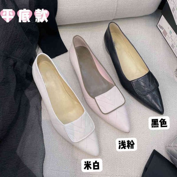 dress shoes spring single shoes pointed flat bottomed women's leather ballet lazy buckle, Black
dress shoes spring single shoes pointed flat bottomed women's leather ballet lazy buckle, Black