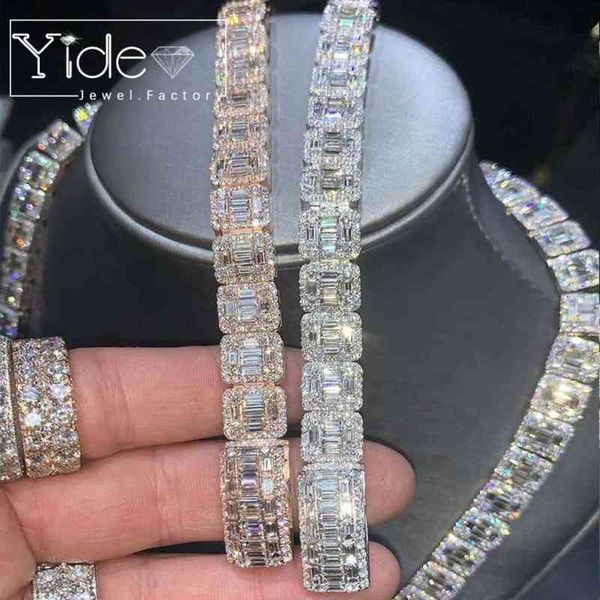 gold plated cubic zircon iced out ladder square tennis chain necklace, Silver
gold plated cubic zircon iced out ladder square tennis chain necklace, Silver