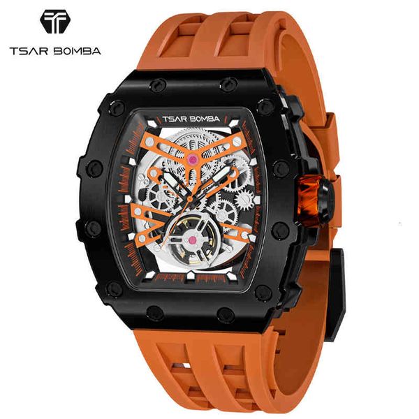watches jewelry tsar bomba 2022 luxury mens automatic tonneau design sapphire stainless steel waterproof skeleton mechanical wristwatch, Slivery;brown
watches jewelry tsar bomba 2022 luxury mens automatic tonneau design sapphire stainless steel waterproof skeleton mechanical wristwatch, Slivery;brown