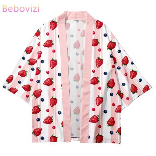 big size xxs-6xl pink pineapple strawberry print japanese streetwear cardigan women men harajuku haori kimono yukata clothes, Red
big size xxs-6xl pink pineapple strawberry print japanese streetwear cardigan women men harajuku haori kimono yukata clothes, Red