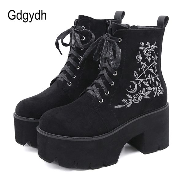 gdgydh fashion flower platform boots chunky punk suede leather womens gothic shoes nightclub lace up back zipper 220805, Black
gdgydh fashion flower platform boots chunky punk suede leather womens gothic shoes nightclub lace up back zipper 220805, Black
