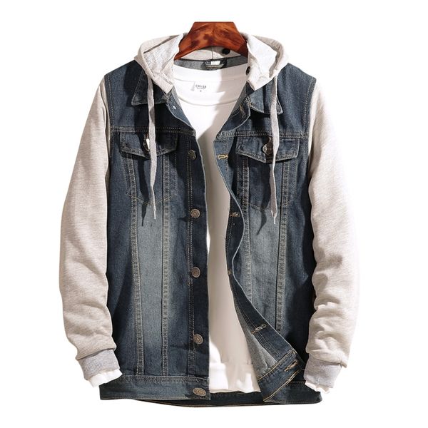 spring plus size mens hooded denim jacket loose jacket everyday denim coat contrast color casual mens trendy jeans jacket 220815, Black;brown
spring plus size mens hooded denim jacket loose jacket everyday denim coat contrast color casual mens trendy jeans jacket 220815, Black;brown