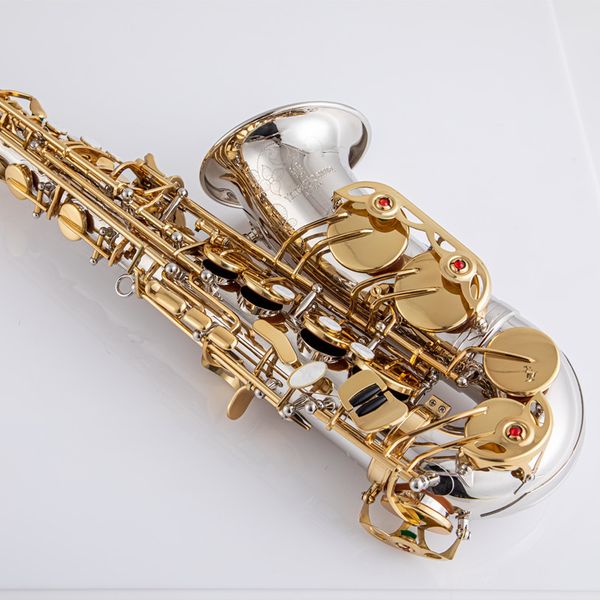 alto saxophone nickel plated gold key professional sax mouthpiece with case and accessories
alto saxophone nickel plated gold key professional sax mouthpiece with case and accessories