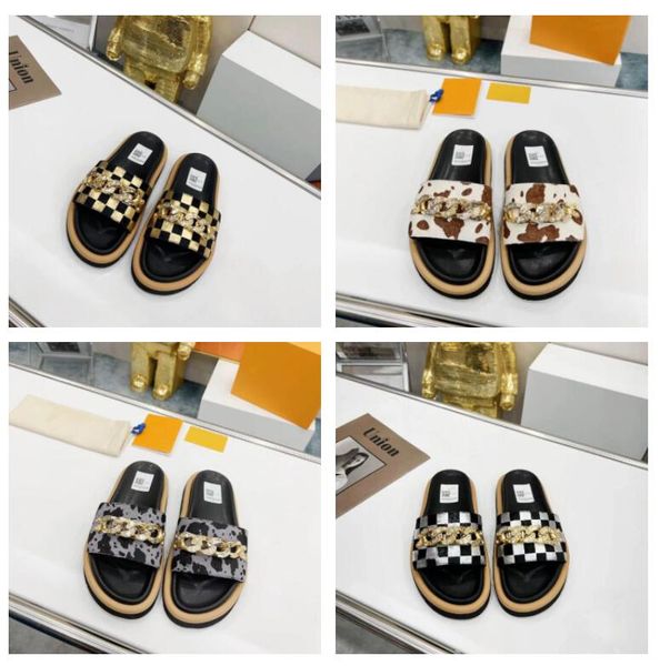 2022 luxury waterfront mule sandals horsehair chain slippers serrated outsole red gold silver multicolor outdoor beach party, Black
2022 luxury waterfront mule sandals horsehair chain slippers serrated outsole red gold silver multicolor outdoor beach party, Black