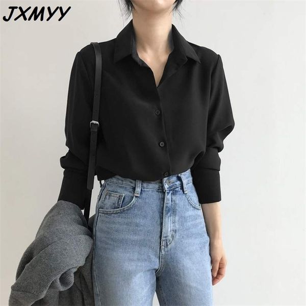 korea spring and autumn chiffon shirt women retro loose black professional ol long-sleeved western-style shirt auyiyi 210412, White
korea spring and autumn chiffon shirt women retro loose black professional ol long-sleeved western-style shirt auyiyi 210412, White