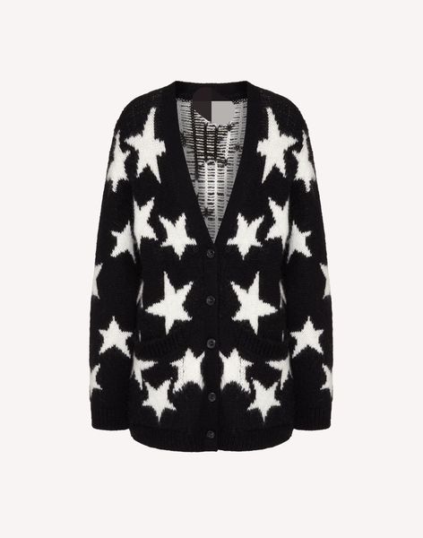 722 2022 milan runway autumn summer brand same style sweater long sleeve v neck cardigan button womens meiwuzhi, White;black
722 2022 milan runway autumn summer brand same style sweater long sleeve v neck cardigan button womens meiwuzhi, White;black