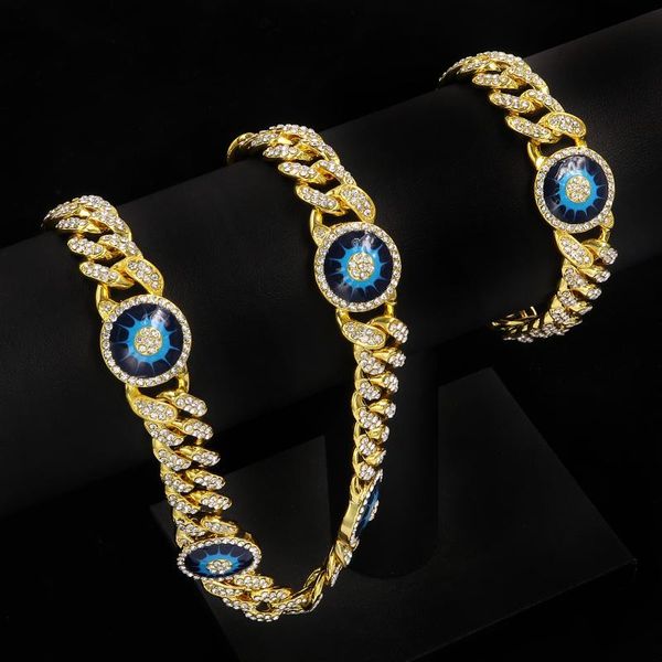 chains luxury women's cuban link chain crystal eye necklace for women 18mm gold silver color bracelet on hand hip hop fashion jewelry
chains luxury women's cuban link chain crystal eye necklace for women 18mm gold silver color bracelet on hand hip hop fashion jewelry