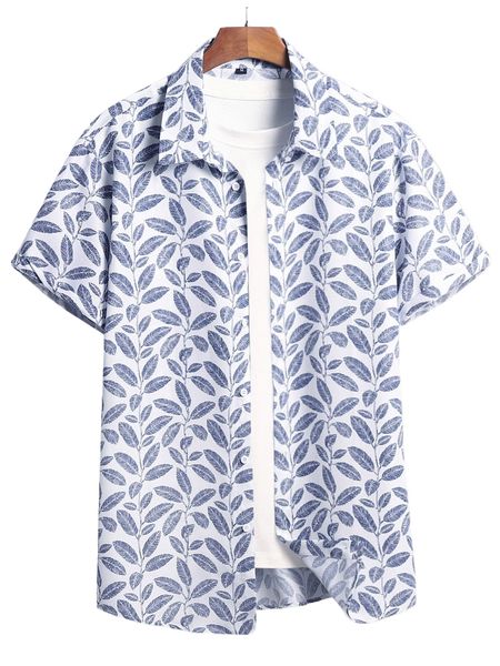 men allover leaf print shirt without tee n8uw#, White;black
men allover leaf print shirt without tee n8uw#, White;black