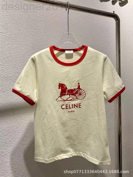 women's t-shirt designer chaopai 22 early spring new classic carriage french tee round neck contrast color bai da thin white t-shirt g0
women's t-shirt designer chaopai 22 early spring new classic carriage french tee round neck contrast color bai da thin white t-shirt g0
