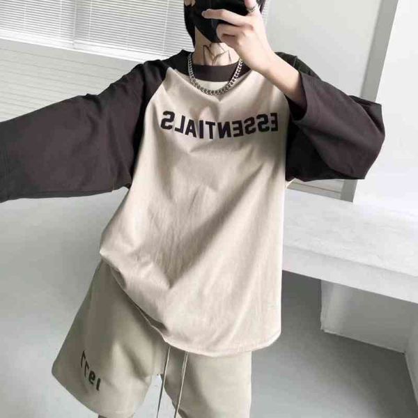 s spring summer new line long t-shirt classic loose high street color blocking dign 2022 trendy fashion design men's and women's s, Black
s spring summer new line long t-shirt classic loose high street color blocking dign 2022 trendy fashion design men's and women's s, Black