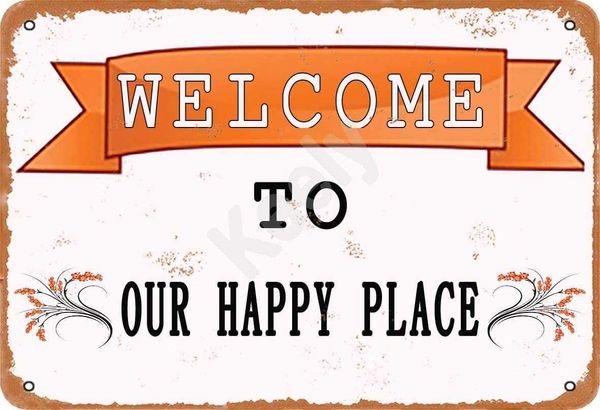 welcome to our happy place metal vintage tin sign wall decoration 12x8 inches for cafe coffee bars restaurants pubs man cave
welcome to our happy place metal vintage tin sign wall decoration 12x8 inches for cafe coffee bars restaurants pubs man cave