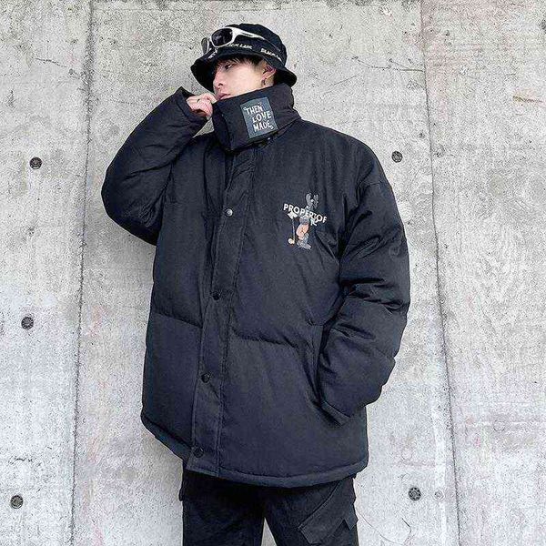 down parkas men's functional winter dark removable false collar jacket cotton high street thickened cparkas oversized warm bubble coats, Black
down parkas men's functional winter dark removable false collar jacket cotton high street thickened cparkas oversized warm bubble coats, Black