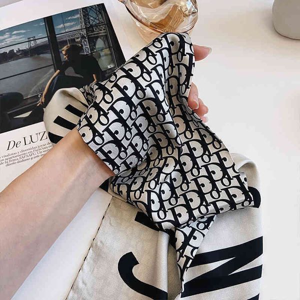mect korean version d letter widened long style temperament small scarf silk women's versatile double-sided floating r belt spring and, Blue;gray
mect korean version d letter widened long style temperament small scarf silk women's versatile double-sided floating r belt spring and, Blue;gray