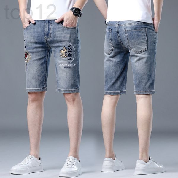 men's jeans designer chaopai embroidery 2022 summer new elastic jeans men's thin casual slim embroidered five point shorts g12l, Blue
men's jeans designer chaopai embroidery 2022 summer new elastic jeans men's thin casual slim embroidered five point shorts g12l, Blue