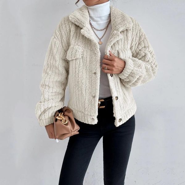 women's jackets casual thickening warm fur coat for winter women clothing 2022 lapel single breasted pocket long sleeve loose coatswome, Black;brown
women's jackets casual thickening warm fur coat for winter women clothing 2022 lapel single breasted pocket long sleeve loose coatswome, Black;brown