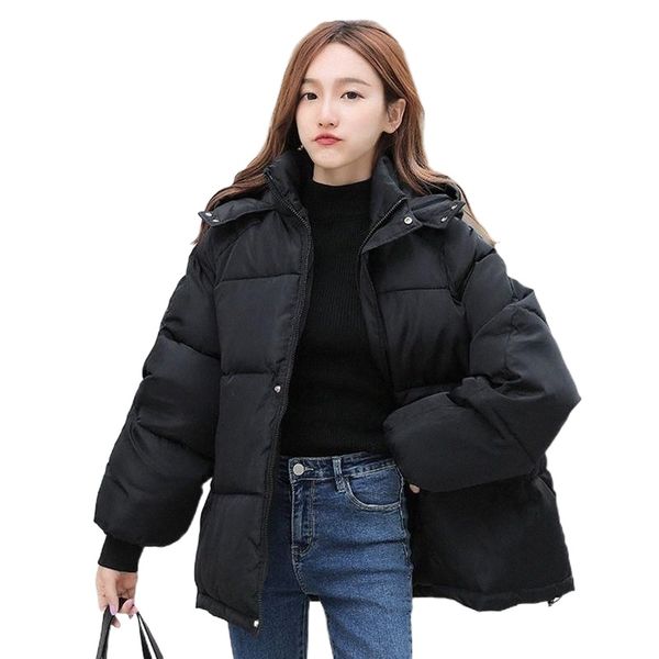 women's down & parkas korean style winter women jacket oversize loose hooded female puffer jackets short padded solid womens coat 56ts#, Black
women's down & parkas korean style winter women jacket oversize loose hooded female puffer jackets short padded solid womens coat 56ts#, Black