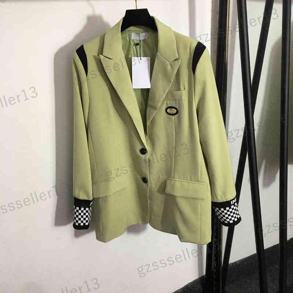 designer womens jacket luxury designer blazer ce check panel long sleeve slim fit double breasted blazers fashion brand jackets for women cl, Black;brown
designer womens jacket luxury designer blazer ce check panel long sleeve slim fit double breasted blazers fashion brand jackets for women cl, Black;brown