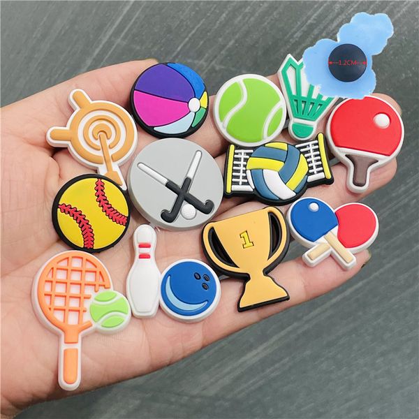 1pcs table tennis badminton pvc garden shoes accessories shoe decorations fit croc jibz charm kids holiday gifts, White;pink
1pcs table tennis badminton pvc garden shoes accessories shoe decorations fit croc jibz charm kids holiday gifts, White;pink