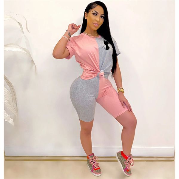 fashion colorful women shorts t shirts y2k female tees shorts summer femme elastic slim set oversized color contrast womenswear 220602, White;black
fashion colorful women shorts t shirts y2k female tees shorts summer femme elastic slim set oversized color contrast womenswear 220602, White;black