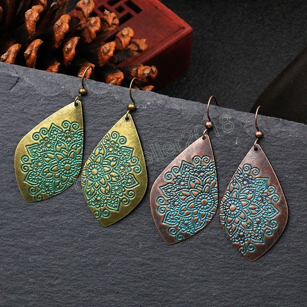 ethnic retro flower indian ladies dangle earrings women jewelry boho bronze alloy carved water drop earrings, Silver
ethnic retro flower indian ladies dangle earrings women jewelry boho bronze alloy carved water drop earrings, Silver