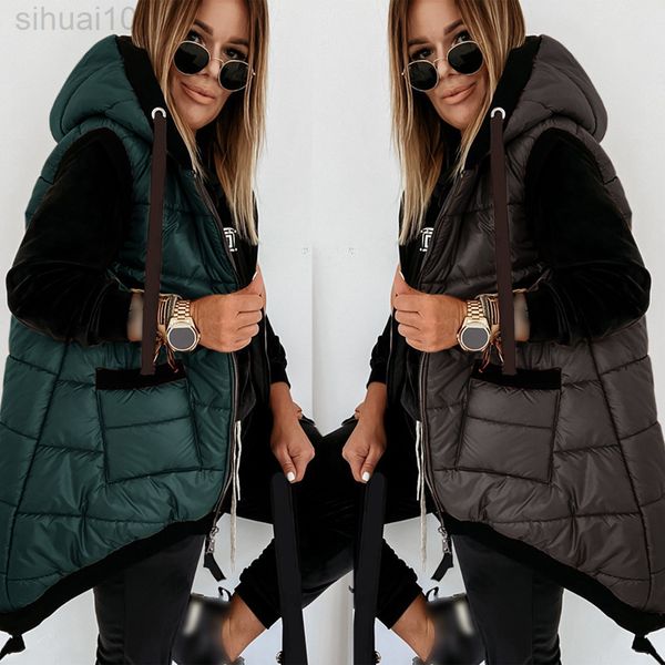 sleeveless puffer jacket women casuald quilted coats padded waistcoat autumn casual streetwear zip up fashion hooded parka l220730, Black
sleeveless puffer jacket women casuald quilted coats padded waistcoat autumn casual streetwear zip up fashion hooded parka l220730, Black