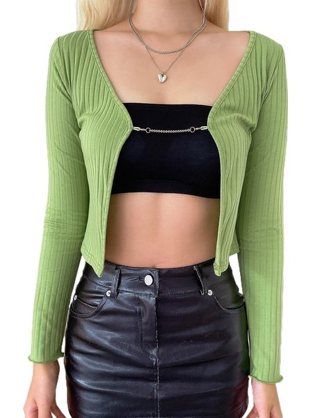 dazy solid chain front crop tee j9v6#, White
dazy solid chain front crop tee j9v6#, White